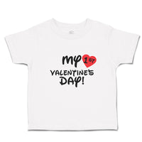 Toddler Clothes My 1St Valentine's Day with Heart Symbol Toddler Shirt Cotton