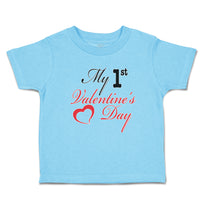 Toddler Clothes My 1St Valentine's Day with Heart Symbol Toddler Shirt Cotton