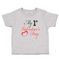 Toddler Clothes My 1St Valentine's Day with Heart Symbol Toddler Shirt Cotton