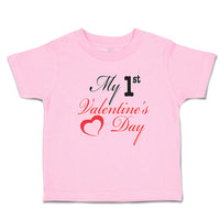 Toddler Clothes My 1St Valentine's Day with Heart Symbol Toddler Shirt Cotton