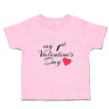 Toddler Clothes My 1St Valentine's Day with Heart Symbol Toddler Shirt Cotton