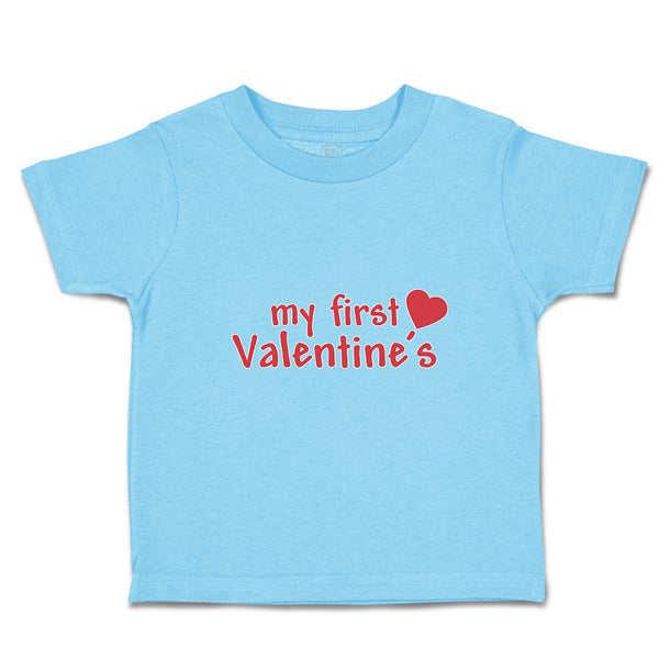 Toddler Clothes My First Valentine's with Heart Symbol Toddler Shirt Cotton