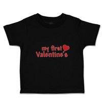 Toddler Clothes My First Valentine's with Heart Symbol Toddler Shirt Cotton