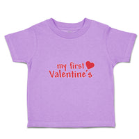 Toddler Clothes My First Valentine's with Heart Symbol Toddler Shirt Cotton