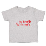 Toddler Clothes My First Valentine's with Heart Symbol Toddler Shirt Cotton