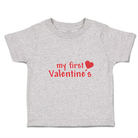 Toddler Clothes My First Valentine's with Heart Symbol Toddler Shirt Cotton