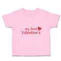 Toddler Clothes My First Valentine's with Heart Symbol Toddler Shirt Cotton