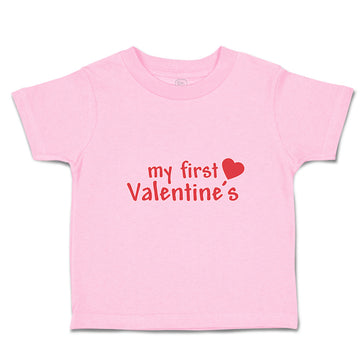Toddler Clothes My First Valentine's with Heart Symbol Toddler Shirt Cotton