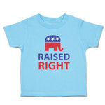Toddler Clothes Raised Right with An American Republican Flag Toddler Shirt