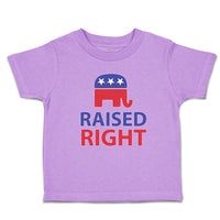 Toddler Clothes Raised Right with An American Republican Flag Toddler Shirt