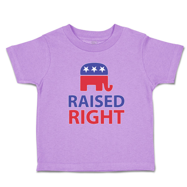 Toddler Clothes Raised Right with An American Republican Flag Toddler Shirt