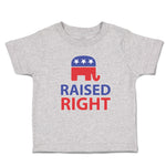 Toddler Clothes Raised Right with An American Republican Flag Toddler Shirt