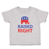 Toddler Clothes Raised Right with An American Republican Flag Toddler Shirt
