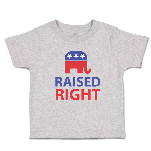 Toddler Clothes Raised Right with An American Republican Flag Toddler Shirt