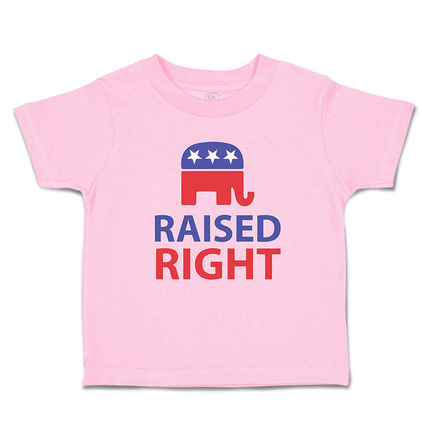 Toddler Clothes Raised Right with An American Republican Flag Toddler Shirt