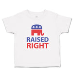Toddler Clothes Raised Right with An American Republican Flag Toddler Shirt