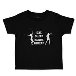 Toddler Clothes Eat. Sleep. Dance. Repeat. Girls Dancing Silhouette Cotton