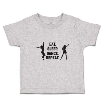 Toddler Clothes Eat. Sleep. Dance. Repeat. Girls Dancing Silhouette Cotton