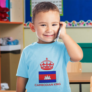 Cute Toddler Clothes Cambodian King Crown Countries Toddler Shirt Cotton