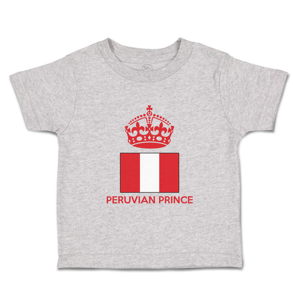 Cute Toddler Clothes Peruvian Prince Crown Countries Toddler Shirt Cotton