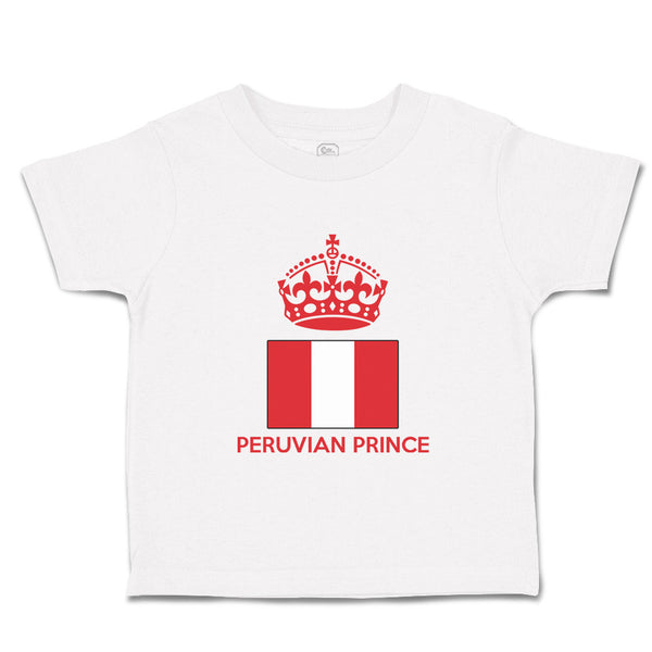 Cute Toddler Clothes Peruvian Prince Crown Countries Toddler Shirt Cotton