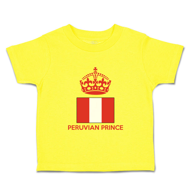 Cute Toddler Clothes Peruvian Prince Crown Countries Toddler Shirt Cotton