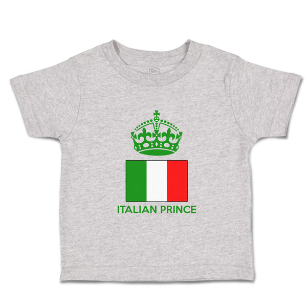 Cute Toddler Clothes Italian Prince Crown Countries Toddler Shirt Cotton