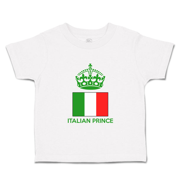 Cute Toddler Clothes Italian Prince Crown Countries Toddler Shirt Cotton