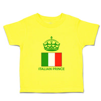 Cute Toddler Clothes Italian Prince Crown Countries Toddler Shirt Cotton