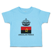 Cute Toddler Clothes Angolan Prince Crown Countries Toddler Shirt Cotton