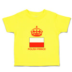 Cute Toddler Clothes Polish Prince Crown Countries Toddler Shirt Cotton