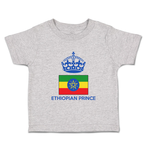 Cute Toddler Clothes Ethiopian Prince Crown Countries Toddler Shirt Cotton