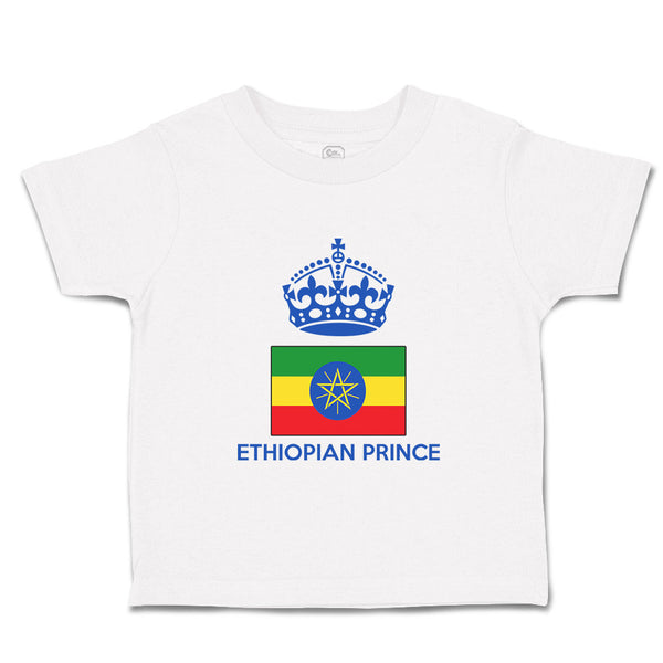 Cute Toddler Clothes Ethiopian Prince Crown Countries Toddler Shirt Cotton