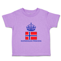 Toddler Girl Clothes Norwegian Princess Crown Countries Toddler Shirt Cotton