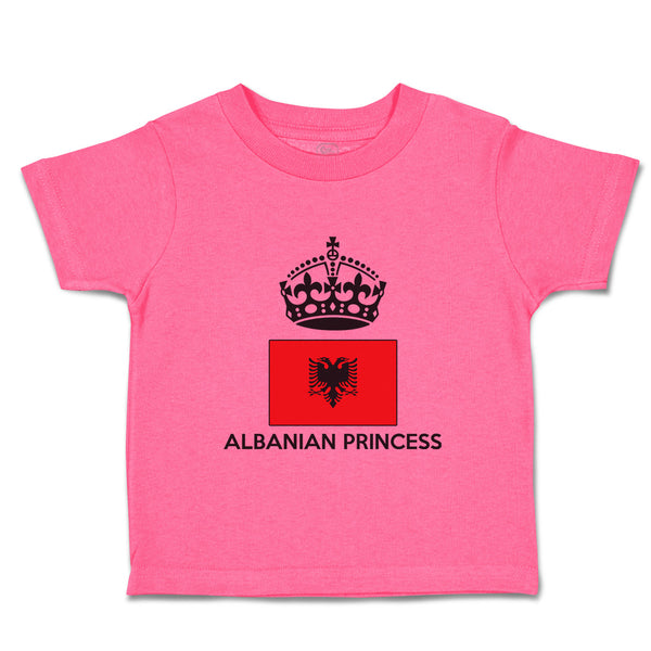 Toddler Girl Clothes Albanian Princess Crown Countries Toddler Shirt Cotton