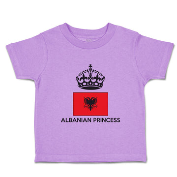 Toddler Girl Clothes Albanian Princess Crown Countries Toddler Shirt Cotton