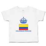 Toddler Girl Clothes Colombian Princess Crown Countries Toddler Shirt Cotton