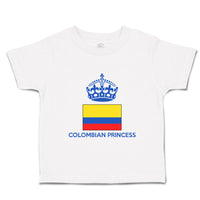 Toddler Girl Clothes Colombian Princess Crown Countries Toddler Shirt Cotton