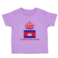 Toddler Girl Clothes Cambodian Queen Crown Countries Toddler Shirt Cotton