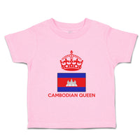 Toddler Girl Clothes Cambodian Queen Crown Countries Toddler Shirt Cotton