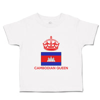 Toddler Girl Clothes Cambodian Queen Crown Countries Toddler Shirt Cotton