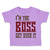 Toddler Clothes I'M The Boss Get over It Funny Humor Toddler Shirt Cotton