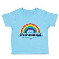 Toddler Clothes Rainbow Text Poop Rainbows Funny Humor Toddler Shirt Cotton