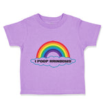 Toddler Clothes Rainbow Text Poop Rainbows Funny Humor Toddler Shirt Cotton