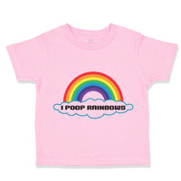 Toddler Clothes Rainbow Text Poop Rainbows Funny Humor Toddler Shirt Cotton