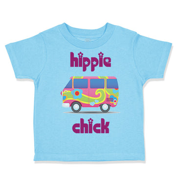 Toddler Clothes Minibus Dark Pink Hippie Chick Funny Humor Toddler Shirt Cotton