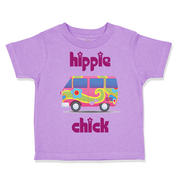 Toddler Clothes Minibus Dark Pink Hippie Chick Funny Humor Toddler Shirt Cotton