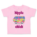 Toddler Clothes Minibus Dark Pink Hippie Chick Funny Humor Toddler Shirt Cotton