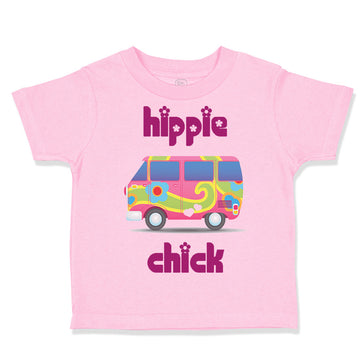 Toddler Clothes Minibus Dark Pink Hippie Chick Funny Humor Toddler Shirt Cotton
