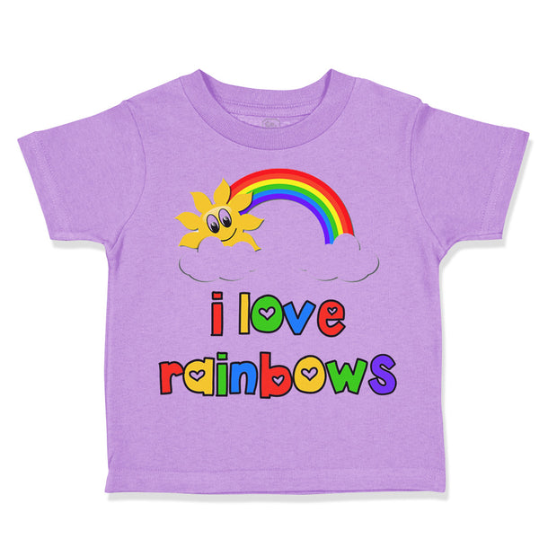 Toddler Clothes I Love Rainbows Valentines Love Toddler Shirt Cotton